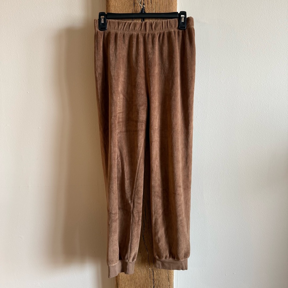 Suzi Kondi Brown Velour Track Pants